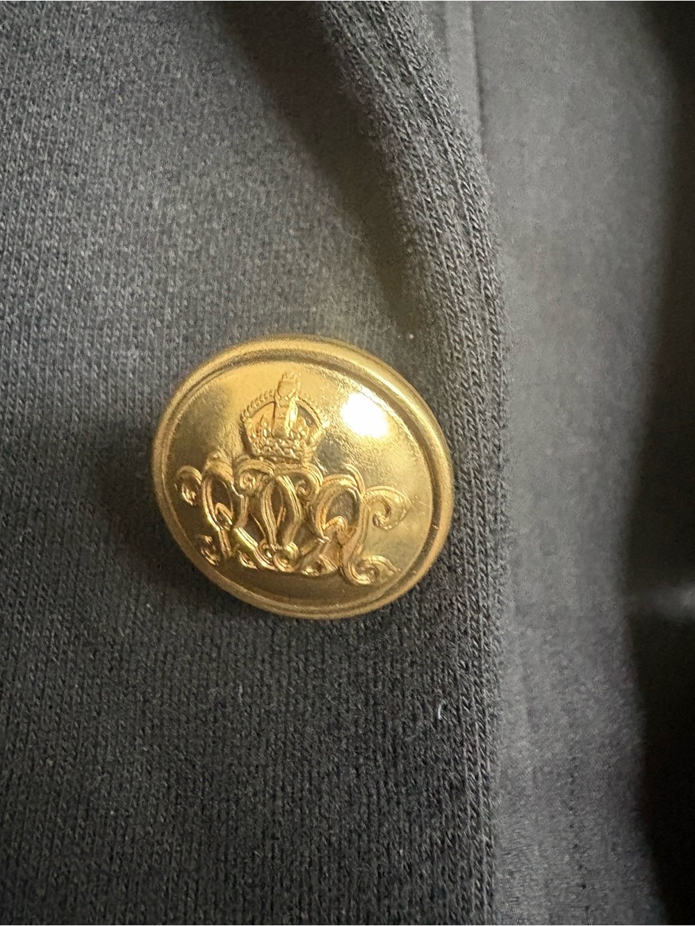 Polo Ralph Lauren Black Crest Blazer Gold Buttons Size 4 Wool Blend Preppy - Picture 4 of 8